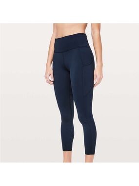 Lululemon Fast and Free 25 in Leggings True Navy
